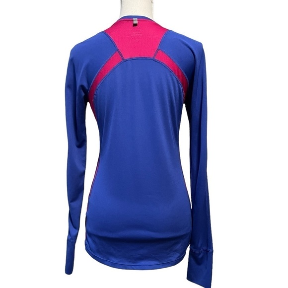 NIKE WOMENS BLUE & PURPLE LONG SLEEVE LIGHTWEIGHT ATHLETIC TOP SIZE SMALL - Picture 3 of 12